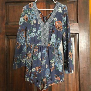 ONIEL Purple Floral Romper